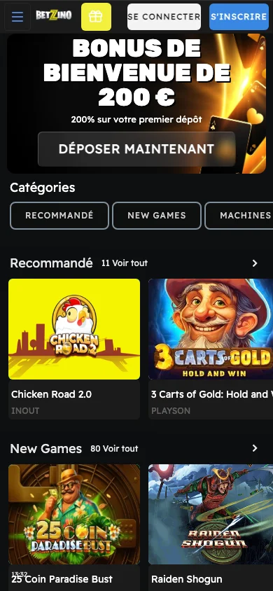 Betzino Casino mobile
