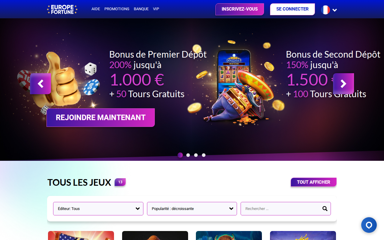 Europe Fortune Casino - aperçu du casino