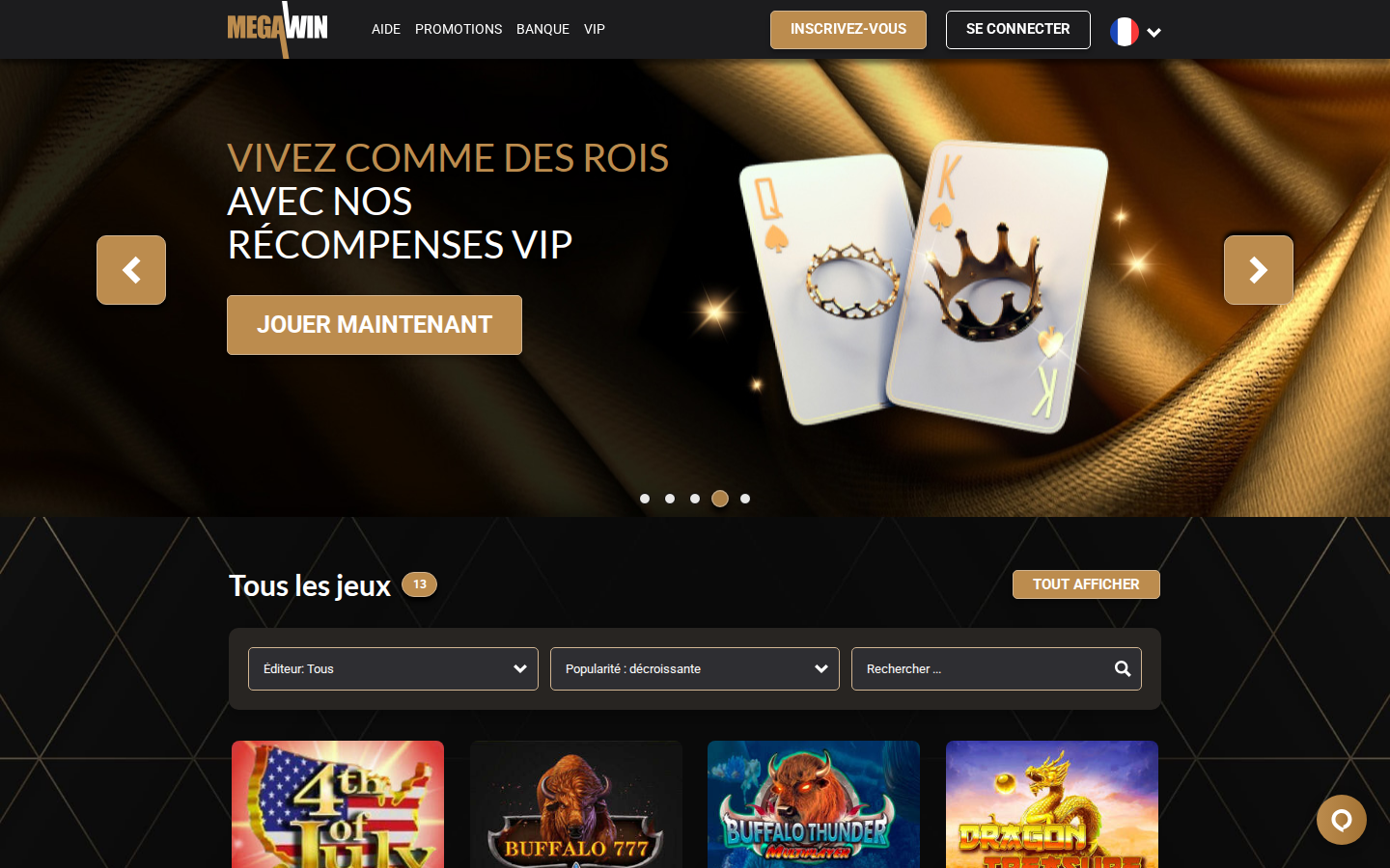 Megawin Casino - aperçu du casino