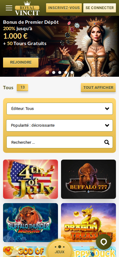Royal Vincit Casino mobile