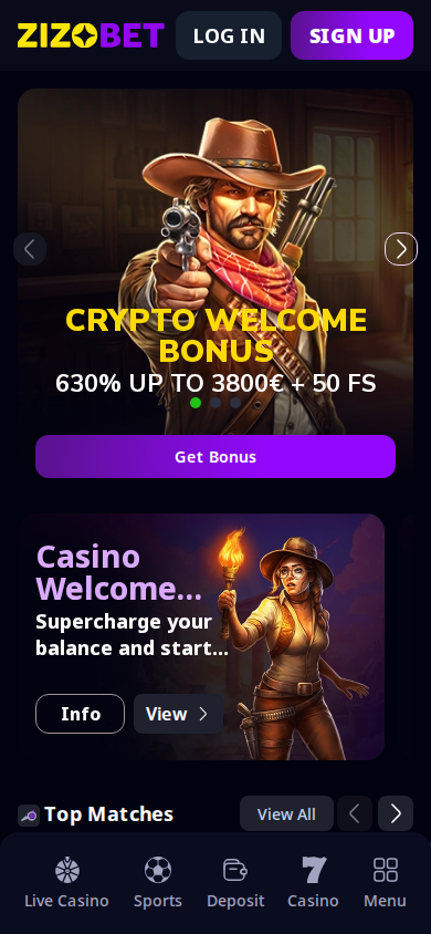 Zizobet Casino mobile